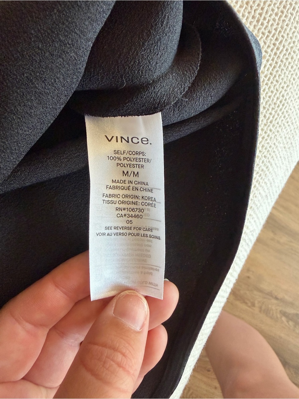 Vince NWOT Black Satin V-Neck Slip Gown - Picture 7 of 7